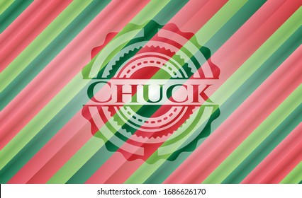 Chuck christmas style emblem. Vector Illustration. Detailed.