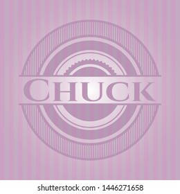 Chuck pink emblem. Vector Illustration. Detailed.