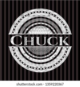Chuck silver badge or emblem