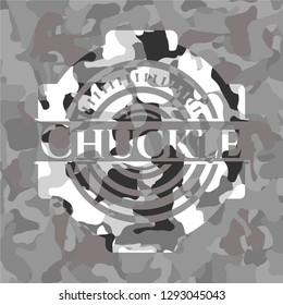Chuckle on grey camouflage texture