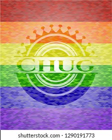 Chug lgbt colors emblem 