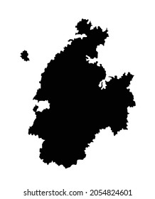 Chukotka people republic map and flag vector illustration. Russian federation republic territory. Land part of Far Eastern Federal District Russia.