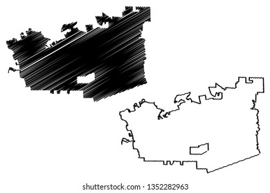 Chula Vista City (United States cities, United States of America, usa city) map vector illustration, scribble sketch City of Chula Vista map