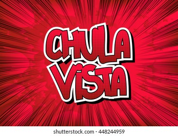 Chula Vista - Comic book style word.
