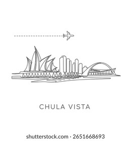 Consultado em 15 de dezembro de 2015 "Chula Vista Skyline California Line art" .