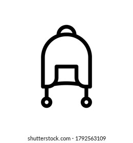 Chullo icon outline vector. isolated on white background