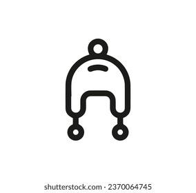 Chullo icon vector. Linear style sign for mobile concept and web design. Chullo symbol illustration. Pixel vector graphics - Vector.