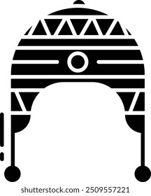 Chullo solid glyph vector illustration