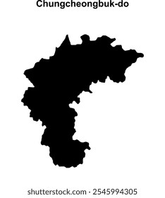 Chungcheongbuk-do province blank outline map