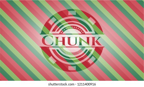 Chunk christmas badge background.