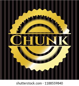 Chunk gold shiny badge