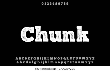ChunkFive Print vector font alphabet with numbers