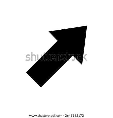 chunky arrow vector icon, pointing,diagona