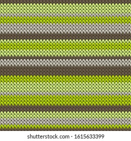 Chunky horizontal stripes knitting texture geometric seamless pattern. Rug knit effect ornament. Traditional seamless knitted pattern. Christmas spirit backdrop.