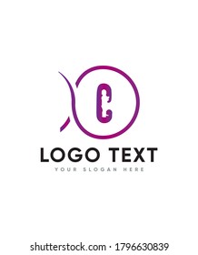 Eine chunky mit Buchstaben versehene Display Typ C Logo-Vorlage, Vektorlogo für Geschäfts- und Firmenidentität 