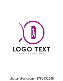 Eine chunky mit Buchstaben versehene Display Typ D Logo-Vorlage, Vektorlogo für Geschäfts- und Firmenidentität 