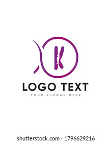 A chunky lettered display type K  logo template, Vector logo for business and company identity 
