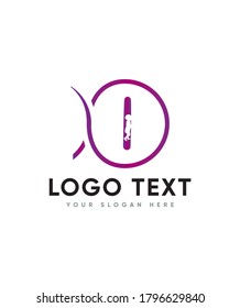 A chunky lettered display type I  logo template, Vector logo for business and company identity 