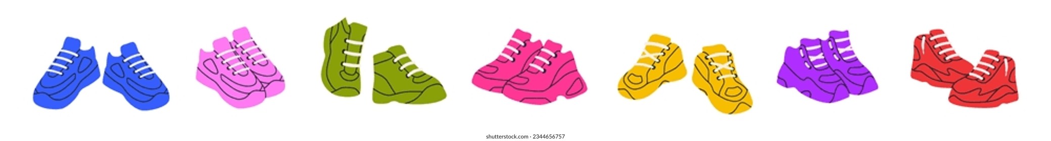Schokoladenturnschuhe. Plattformtrainer und sperrige Schuhe. Papa Schuhe in leuchtenden Neonfarben.