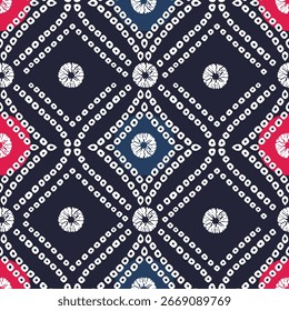  chunri block print allover seamless repeat pattern