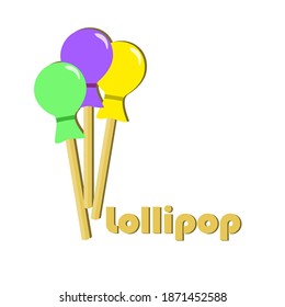 Chupa chups on a white background. Candy. Vector illustration.