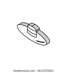 chupalla hat cap isometric icon vector. chupalla hat cap sign. isolated symbol illustration