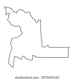 Chuquisaca Department map, administrative division of Bolivia.