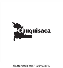 Chuquisaca map and black lettering design on white background