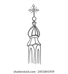  church bell icon. christian religion symbol. religion and belief. isolated graphic vector illustration