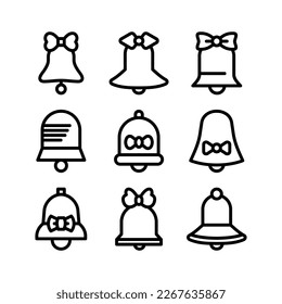 church bell icon or logo isolated sign symbol vector illustration - high quality black style vector icons
