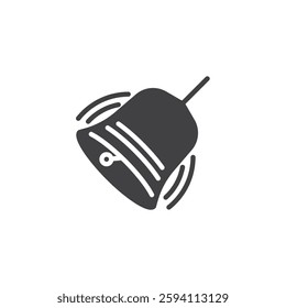 A church bell ringing vector icon. filled flat sign for mobile concept and web design. Easter Bell glyph icon. Symbol, logo illustration. Vector graphics