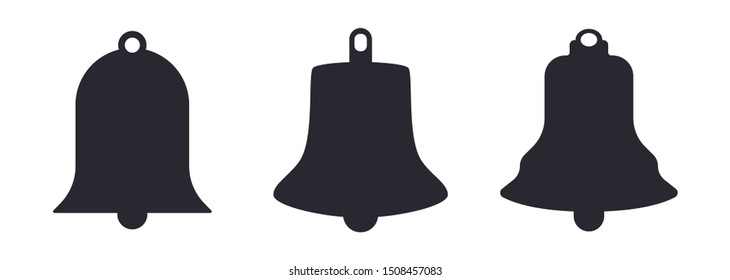 Church bell silhouettes vector illustration