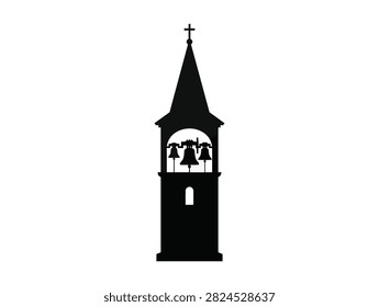 Church Bell Tower Icon – Religious Architecture, Cathedral 