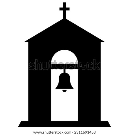 Similar – Foto Bild Glockenturm mit Glocken und Kreuz im italienischen Stil / Marciana Alta