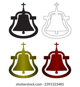 Church Bell Vector Illustration Isolated On A White Background