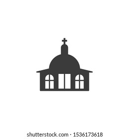 church black icon vector isolated on a white background