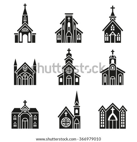 Church building, Christian Church. Christian chapel, Cathedral, Parish Icon.