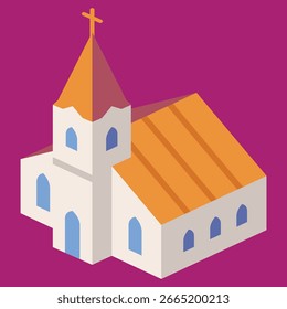 Edificio de la iglesia para el Vector cristiano EPS
