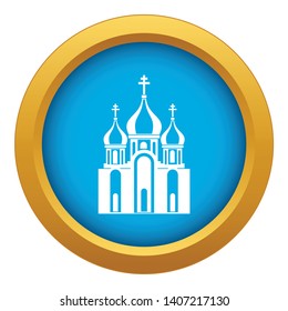 Church building icon blue vector isolated on white background for any design