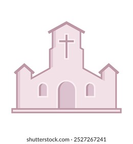 Ilustração do projeto gráfico do ícone da construção da igreja