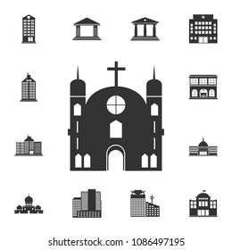 church building icon. Simple element illustration. church building symbol design  from Buildings collection set. Can be used for web and mobile on white background