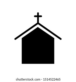 Church building icon vector design template