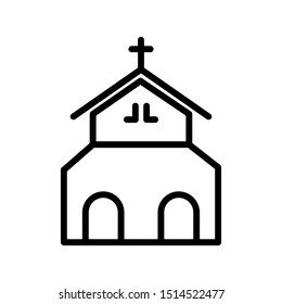 Church building icon vector design template