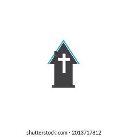 church building icon, vector illustration design template.