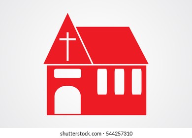 church, building, icon, vector illustration eps10