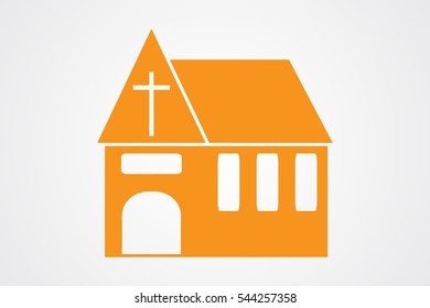 church, building, icon, vector illustration eps10