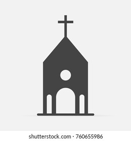 Church building icon. Vector church illustration 
