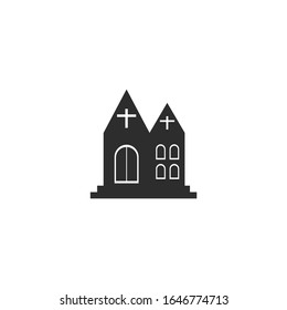church building Icon vector sign isolated for graphic and web design. church building symbol template color editable on white background.