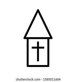 Church building icon vector in trendy style