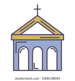 church building isolated icon